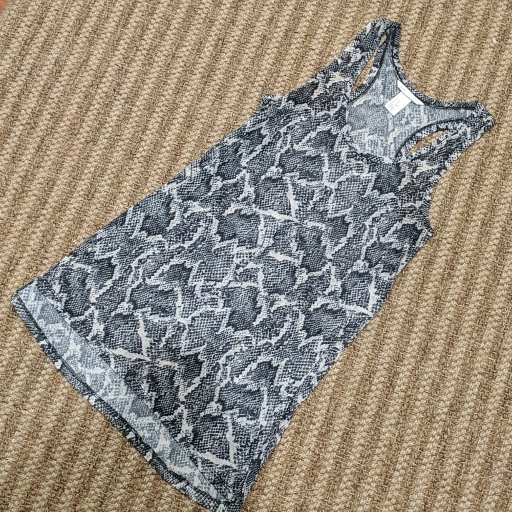 H & M Snakeskin Racer Back Tank Top XS